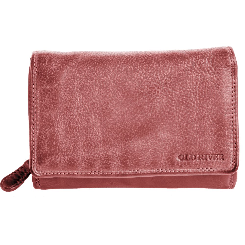 Old River kožená dámská peněženka WS-6022 korálová červená - 2. jakost