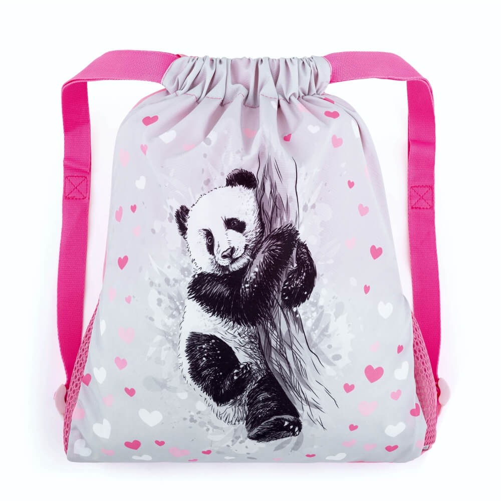 Levně Dívčí školní sáček na přezůvky a tělocvik PANDA SHOES BETA 22 B