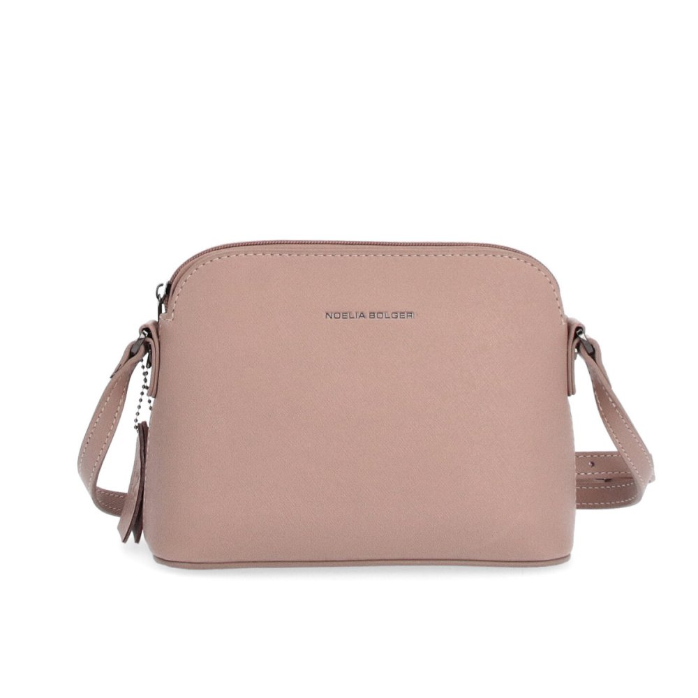 Levně Malá crossbody kabelka NOELIA BOLGER NB-0070 NUDE světle hnědá - poslední kus