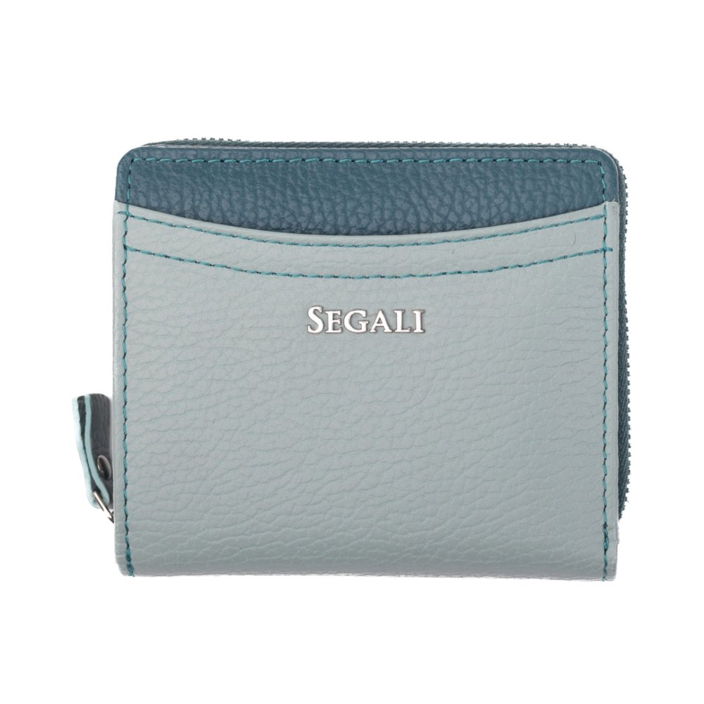 Levně Dámská kožená peněženka SG-7544 SAGE/PEACOCK BLUE