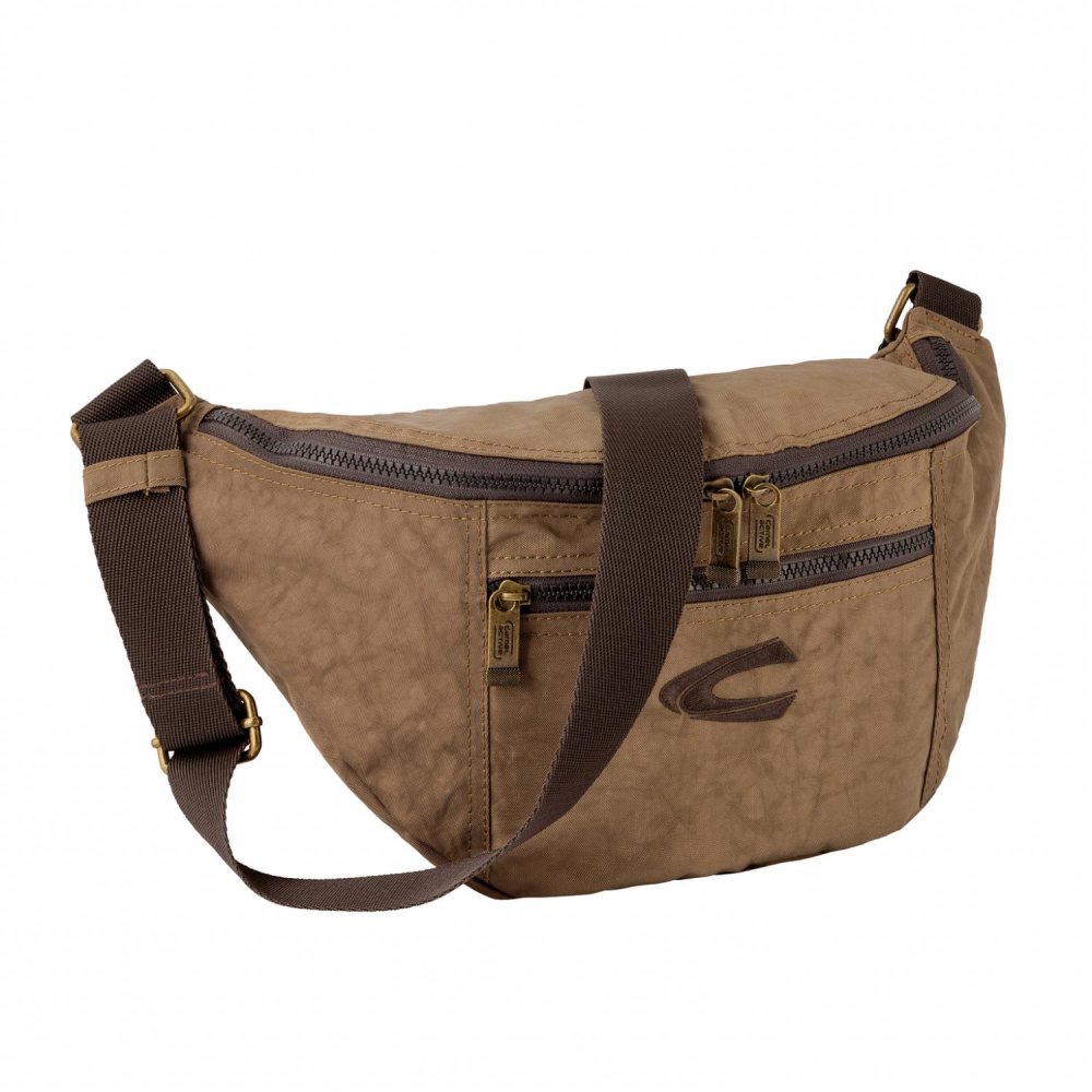 Levně Camel Active Pánská taška cross bag L Journey B00-635-25 tmavě béžová