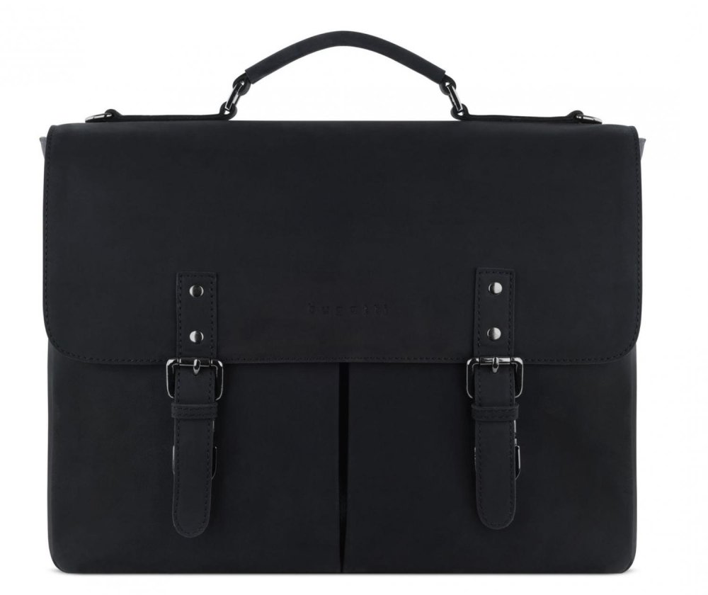 Pánská kožená aktovka Bugatti Luca 49563901 černá