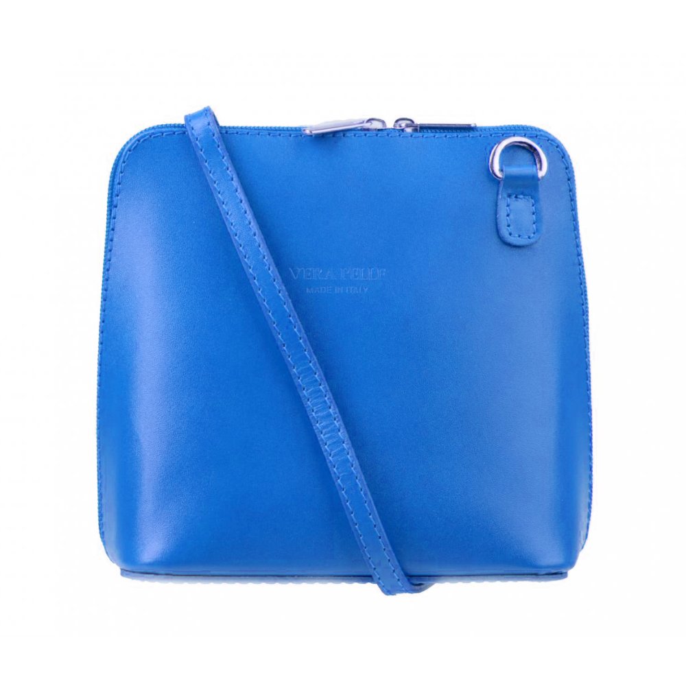 Levně Giglio leather Malá dámská kožená kabelka 133 modrá