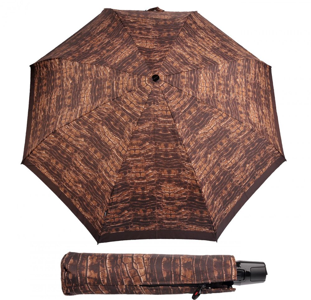 Levně Plně automatický skládací deštník T2 Duomatic Croco Teddy 898786122