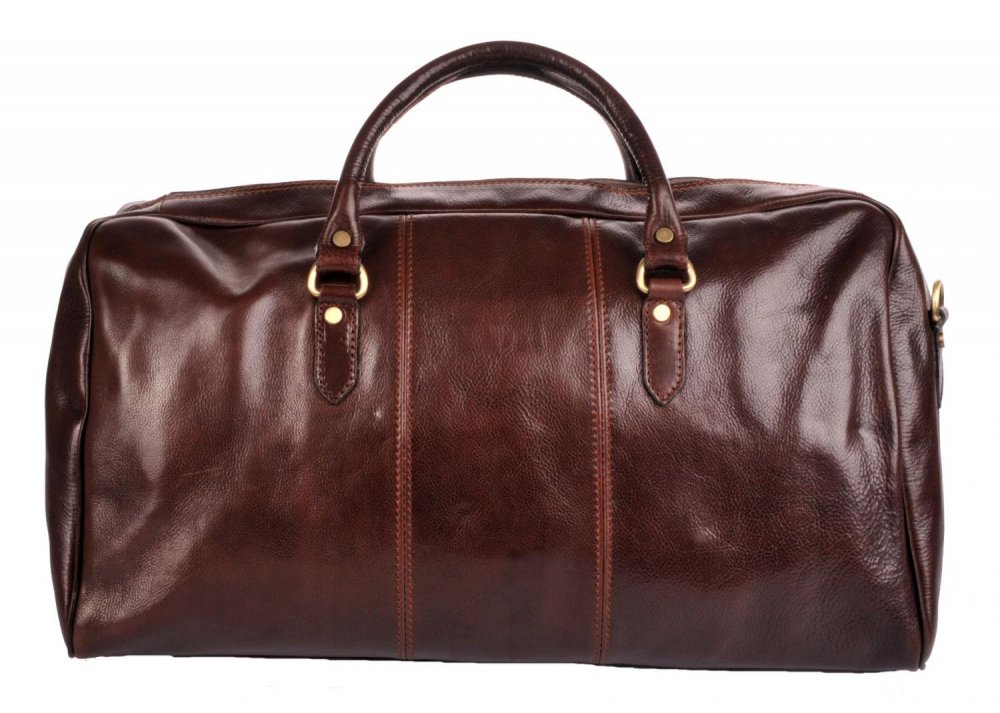 Levně Giglio leather Pánská kožená cestovní taška 0788 tmavě hnědá