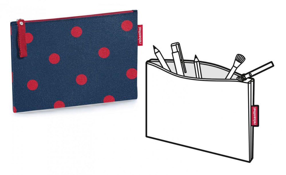 Levně Reisenthel Case 1 mixed dots red, Kosmetická taštička a organizér ,LR3075