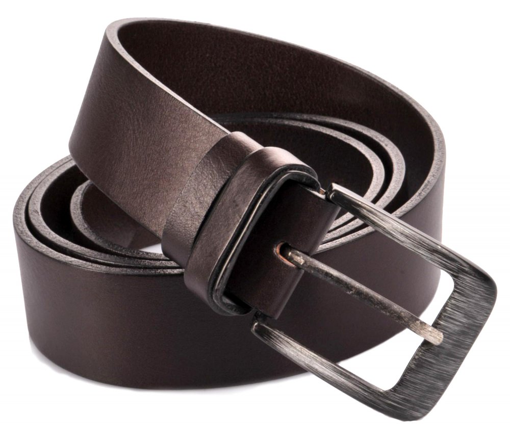 Levně Pánský kožený hnědý pásek 2-PR1-40 90 cm