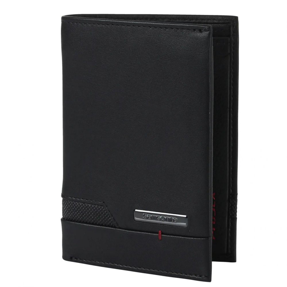 Levně Samsonite Tenká pánská kožená peněženka Pro-DLX 5 SLG s RFID – černá, bez kapsy na drobné 120637-1041