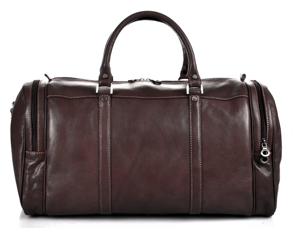 Levně Giglio leather Kožená cestovní taška 0429 tmavě hnědá