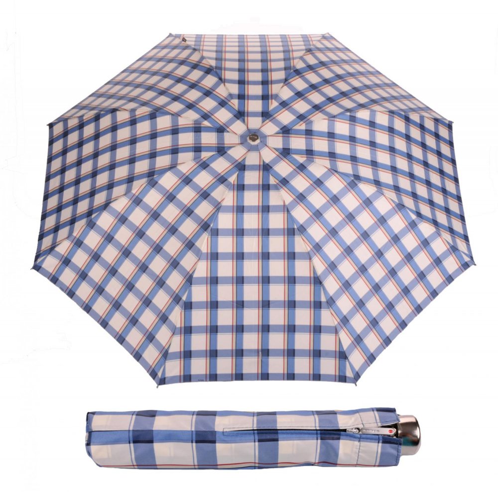 Levně Luxusní deštník Minimatic SL check blue 8244251