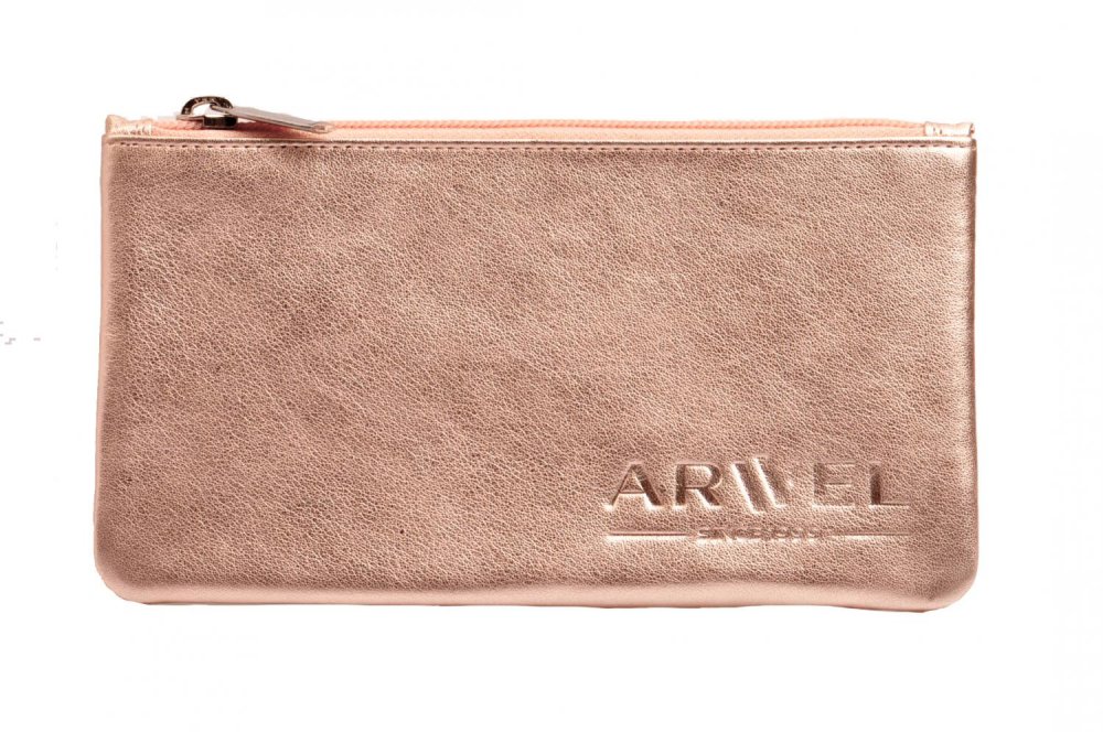 Kožená kosmetická etue 611-0023 Rose gold