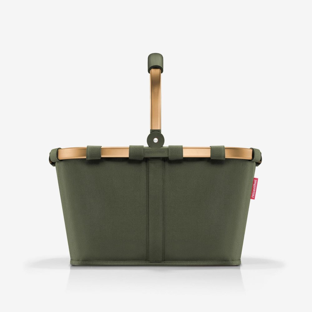 Levně Reisenthel Carrybag Urban Forest Gold – moderní nákupní košík zelený BK5054