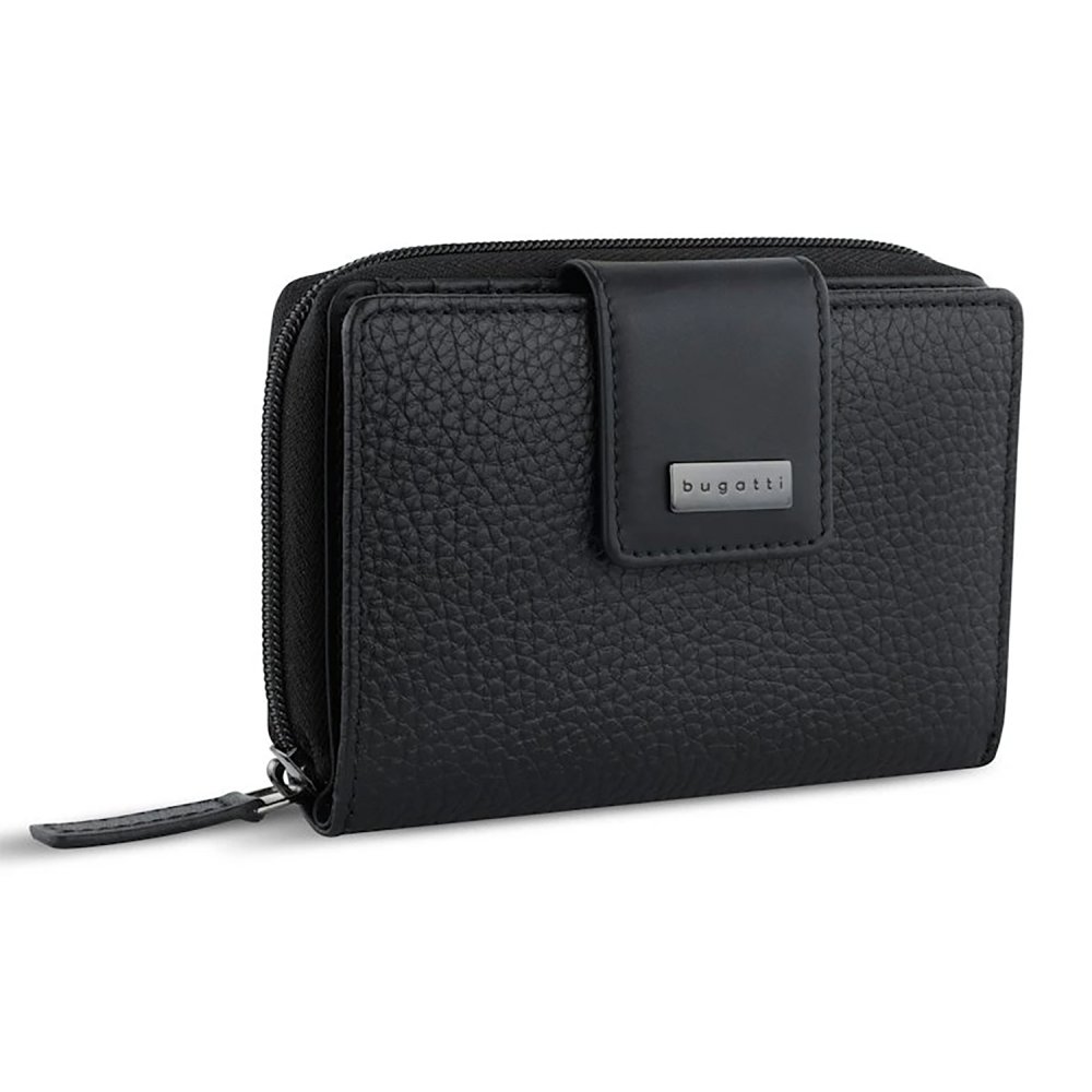 Dámská peněženka Bugatti Sina zip S černá s RFID – kompaktní kožená elegance 49223201
