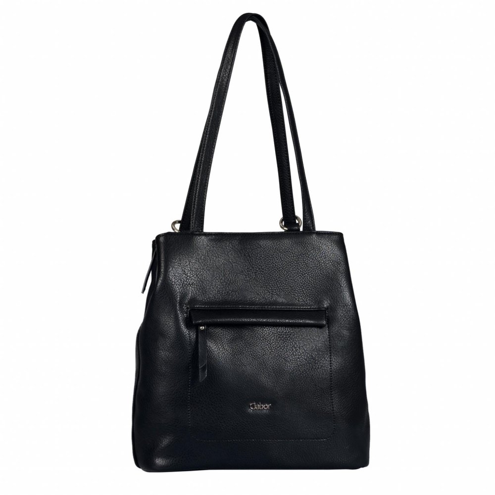 Mina Backpack M dámský koženkový batoh a kabelka 000890 černý