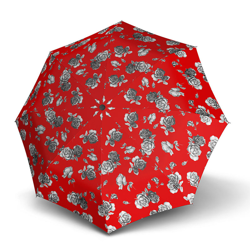 Levně Plně automatický skládací deštník T2 Duomatic Florals Red 898786424