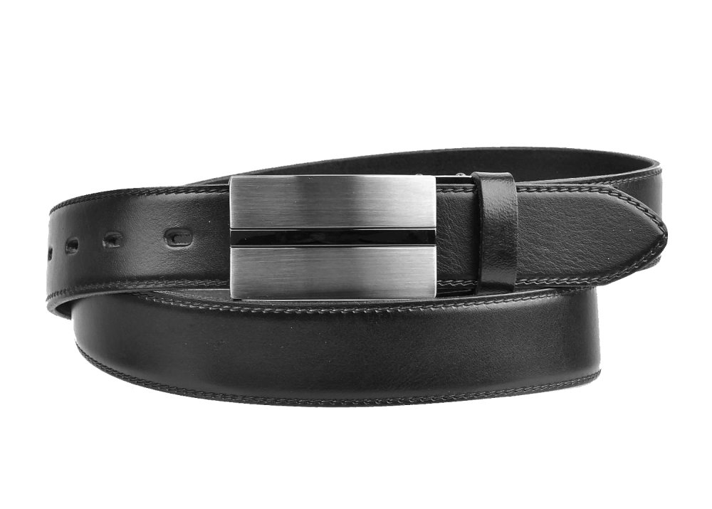 Pánský elegantní pásek černý 35-020-8PS-60 115 cm