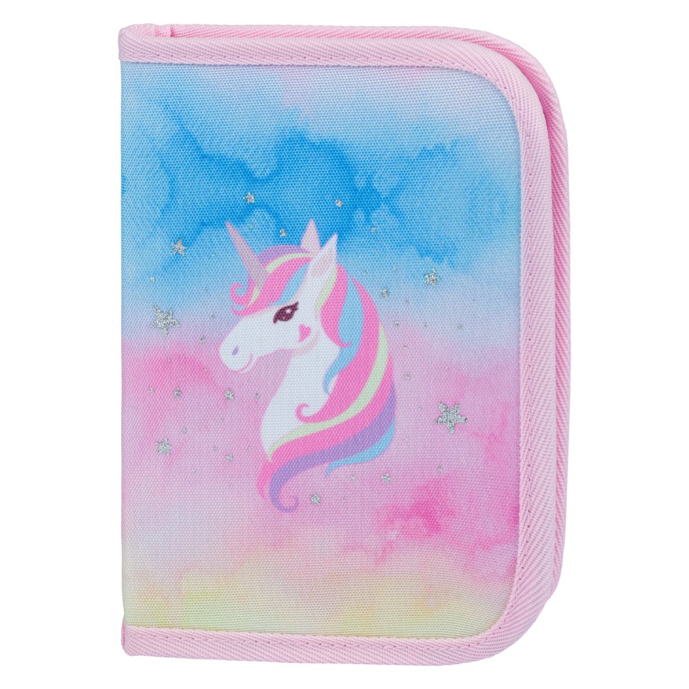 Levně Školní penál Rainbow Unicorn A-32381 jednorožec a duha
