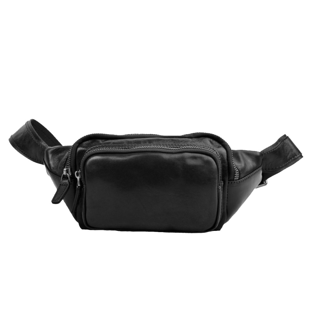Levně Giglio leather kožená ledvinka 1202 černá