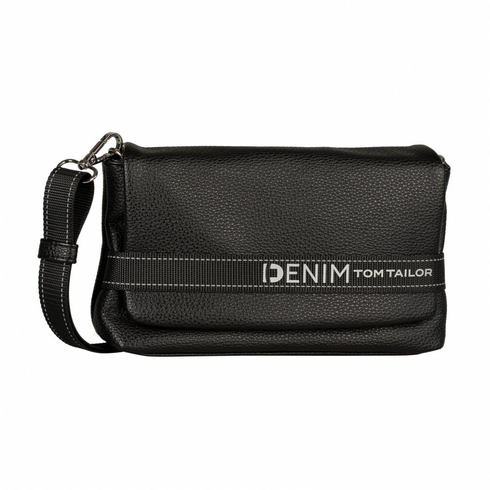 Tom Tailor Denim Marlow Flap Bag M 012012 černá – dámská crossbody kabelka