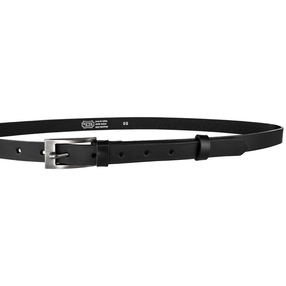 Penny Belts dámský kožený pásek 184-63 černý 20 mm 115 cm