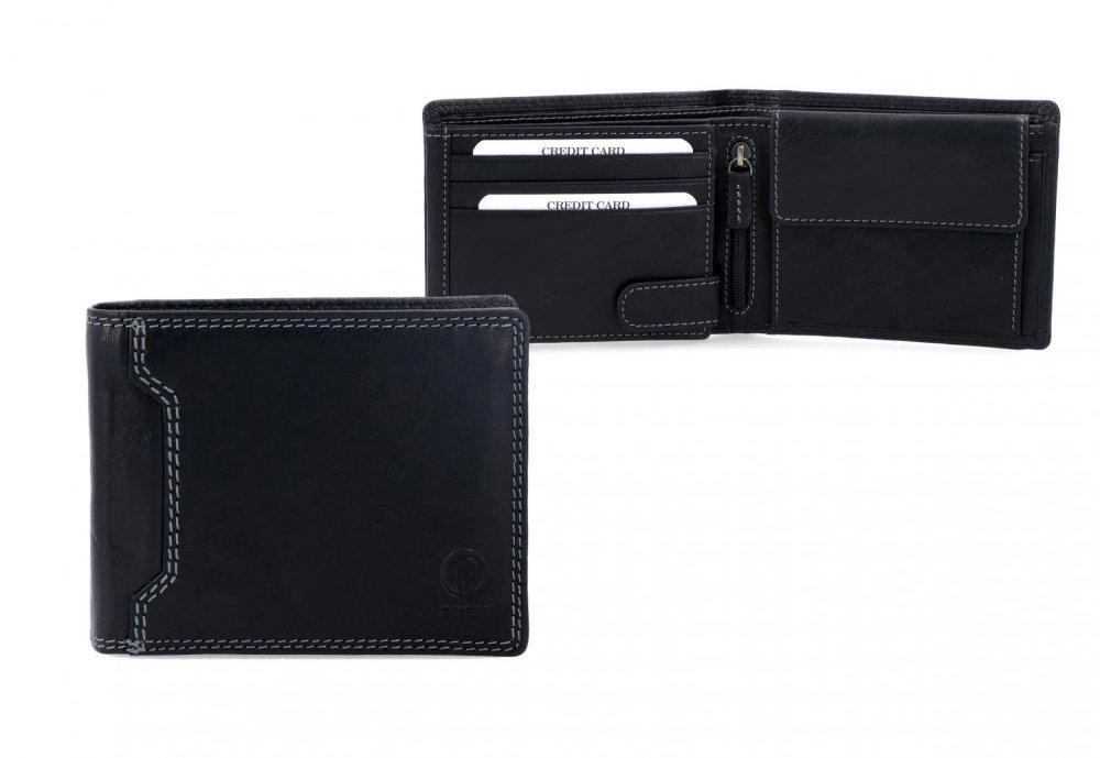 Pánská kožená peněženka Poyem 5208 černá