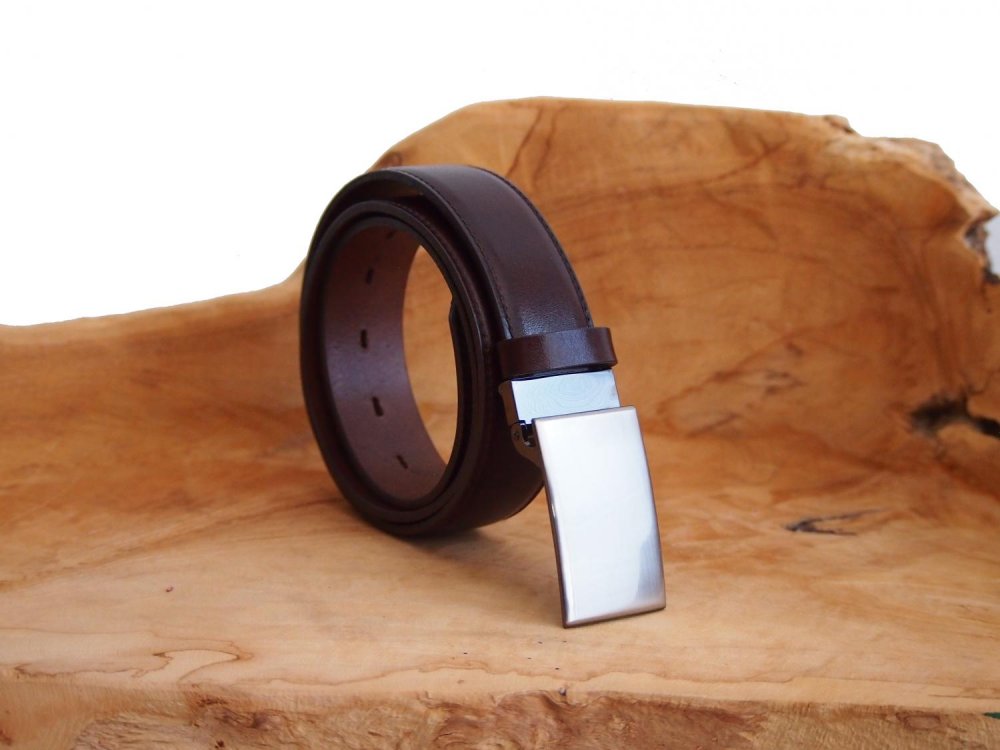 Levně Společenský pásek Penny Belts 35-020-2PS-40 tmavě hnědý 95 cm