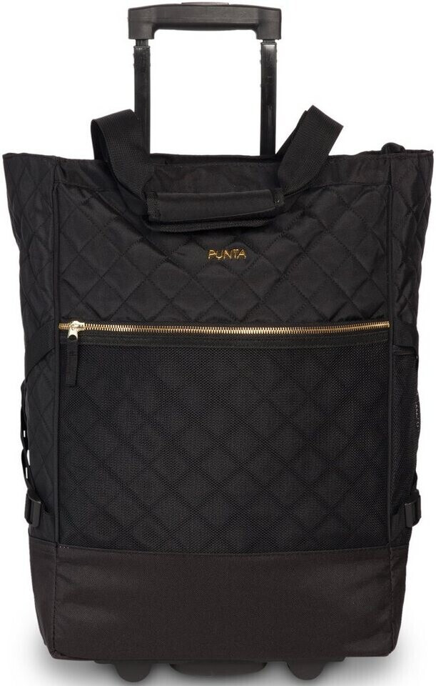 Levně Fabrizio elegantní nákupní taška na kolečkách 10422-0100 Punta Wheel černá