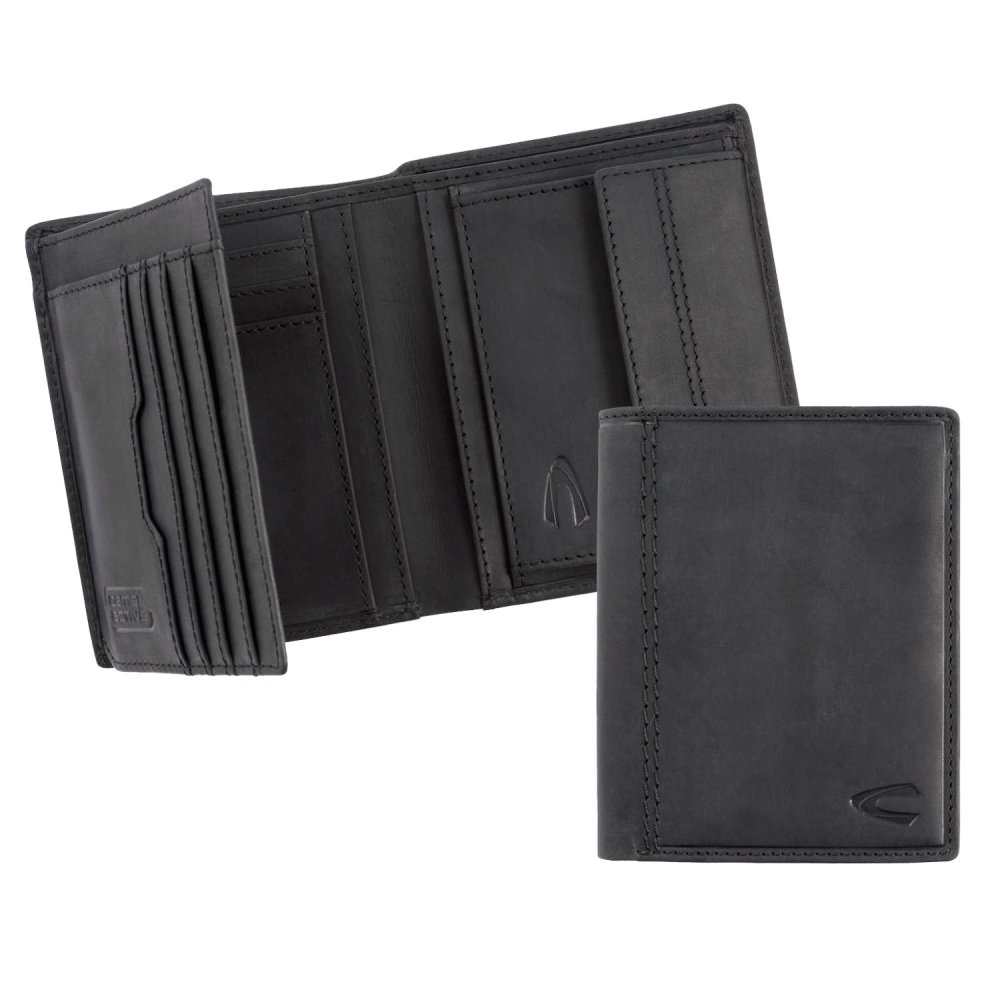 Levně Pánská kožená černá peněženka s RFID SAFE 277-704-60