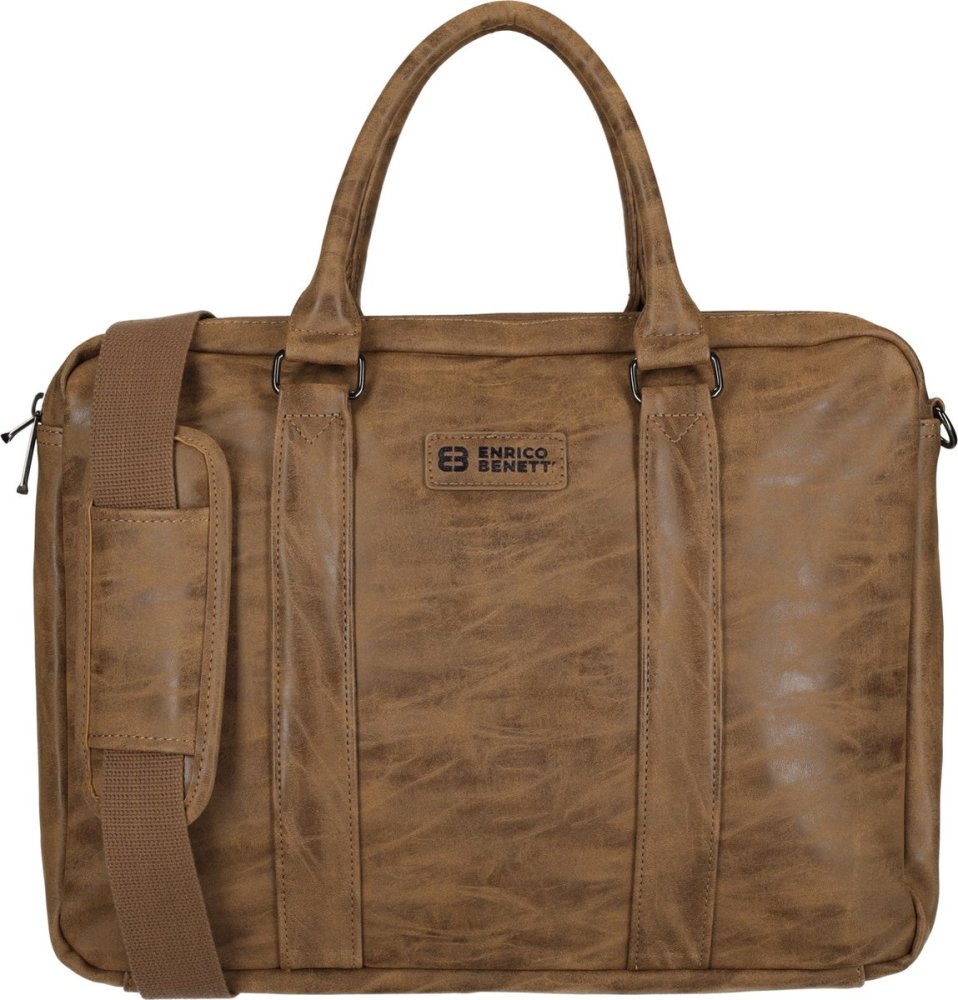 Levně Aktovka Enrico Benetti Rotterdam laptop bag 15 inch 66691-010 světle hnědá