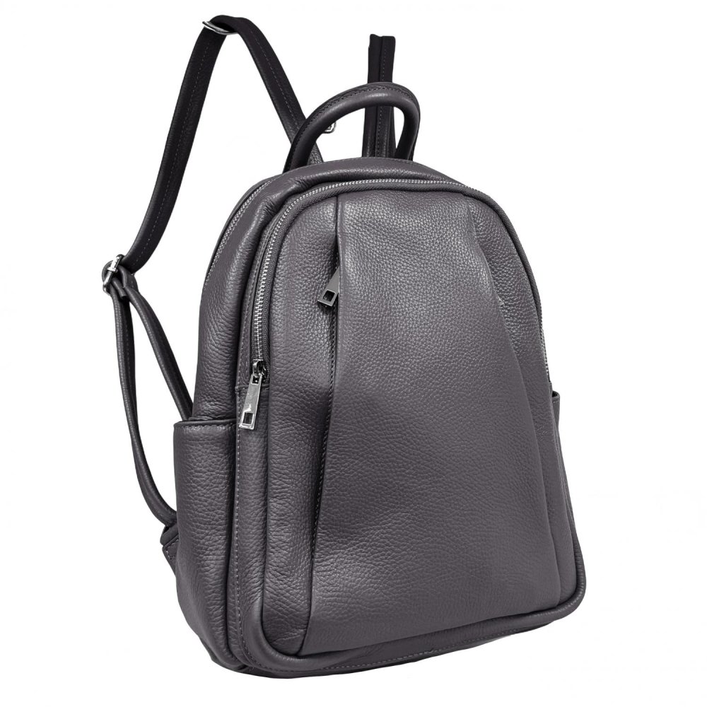 Dámský hnědý kožený batoh 5637 tmavě hnědý