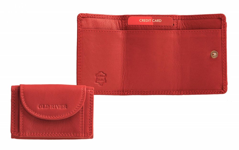 Malá kožená peněženka MW-103 červená