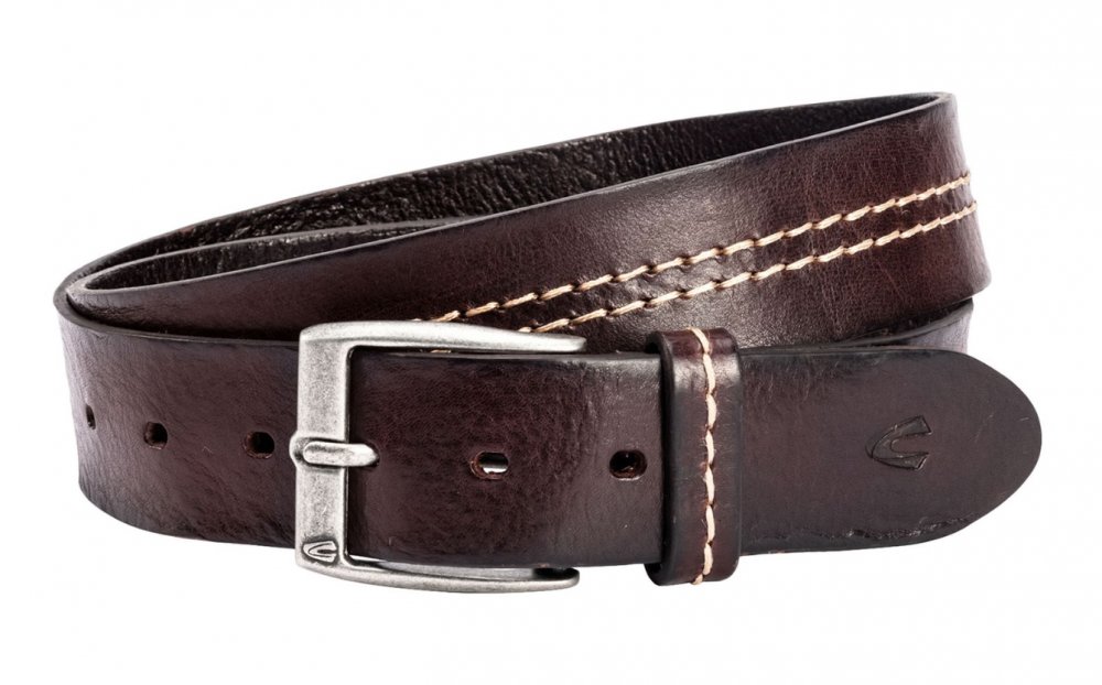 Levně Kožený pánský pásek 40 mm 351-115-29 hnědý, velikost 110/115 cm