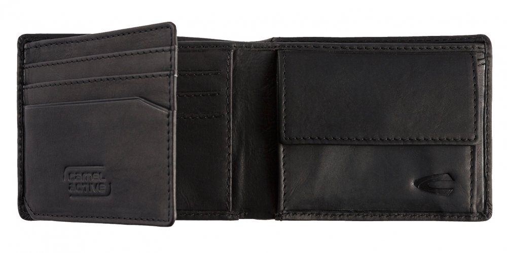 Camel Active Malá pánská kožená peněženka černá 280-701-60 RFID SAFE