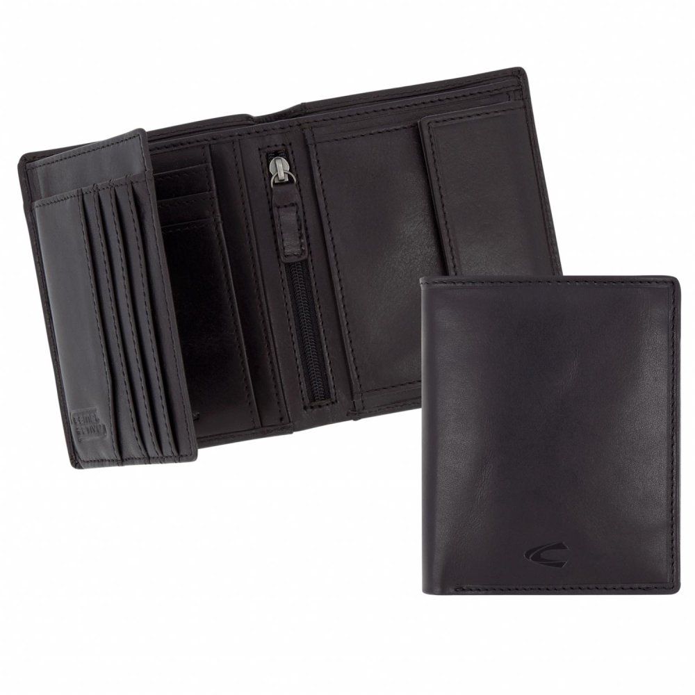 Pánská kožená peněženka Como černá 314-706-60
