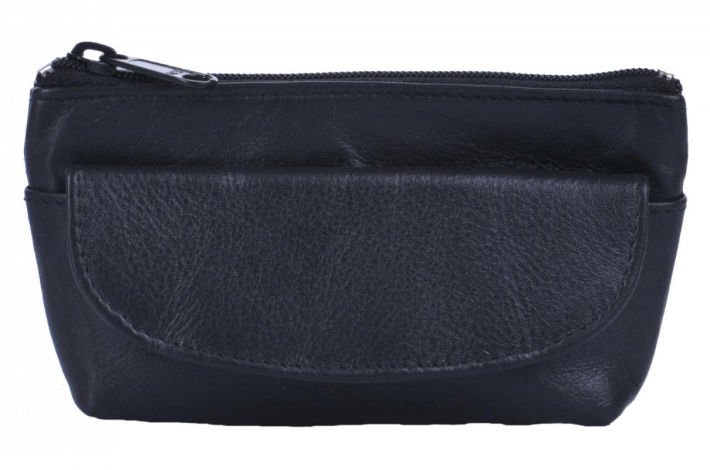 Levně Kožená klíčenka 619-0369 černá