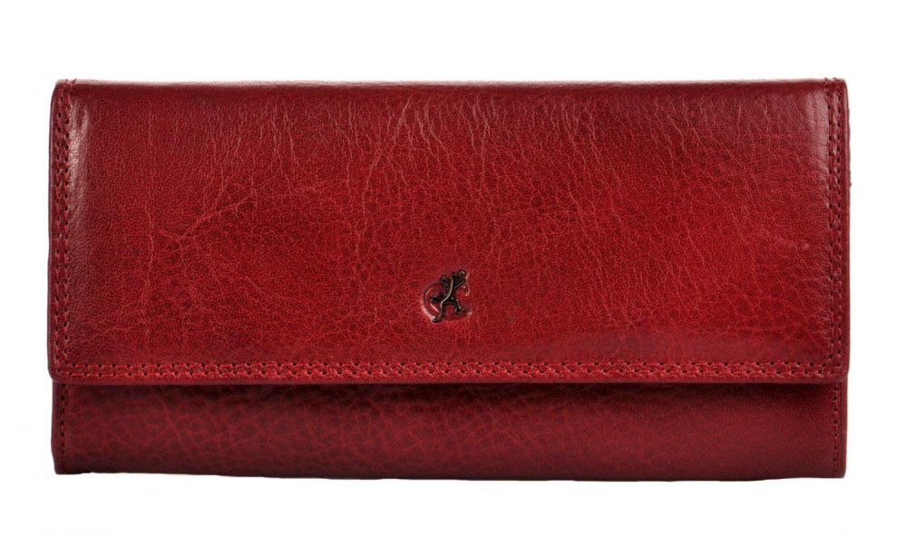 Levně Dámská kožená peněženka Cosset 4493 Komodo Bordeaux