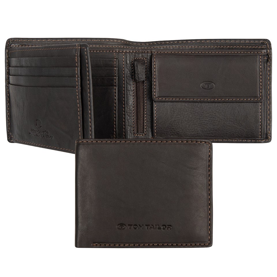 Tom Tailor Lary 14201-29 – pánská kožená peněženka s RFID ochranou, hnědá