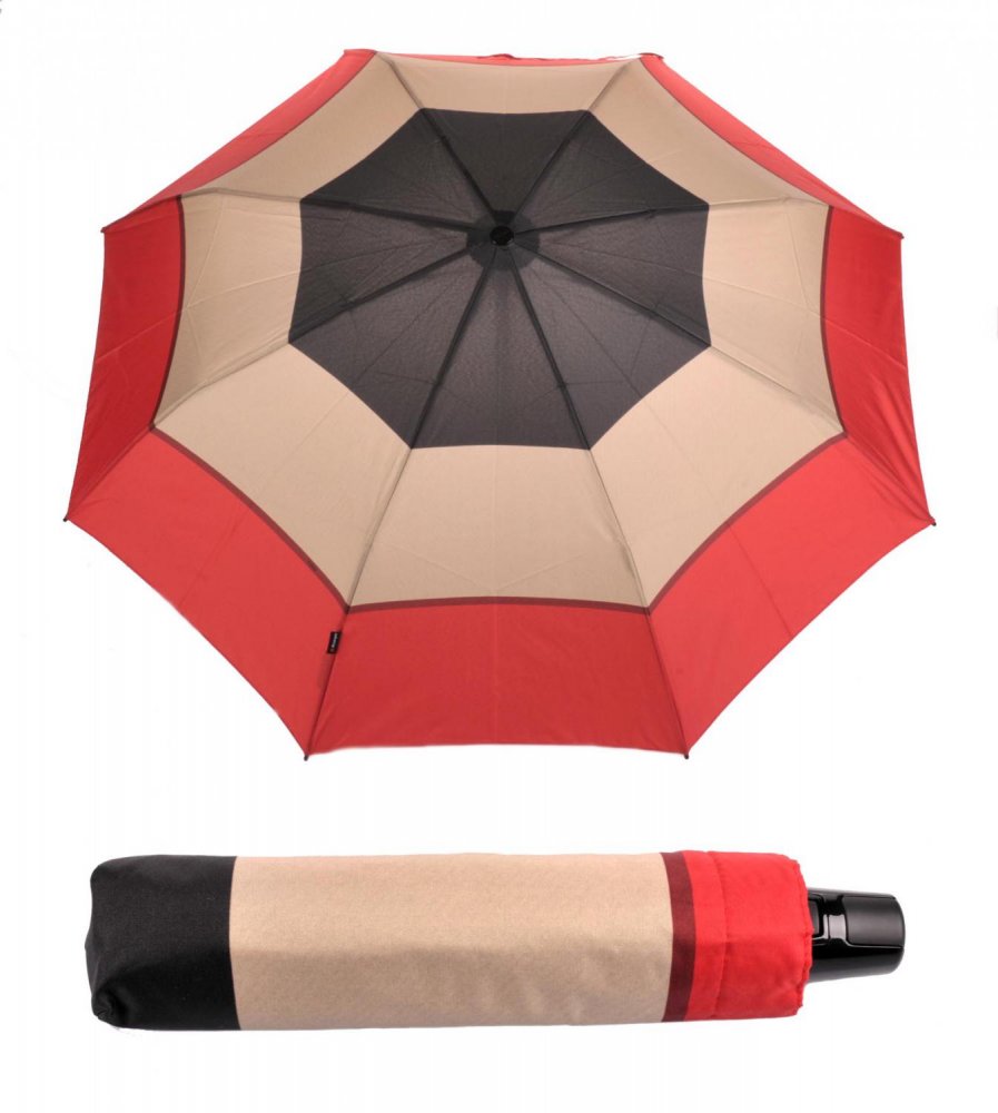 Levně Plně automatický skládací deštník T2 Duomatic Bright Red 898786394