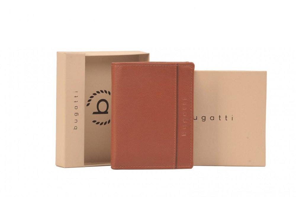 Bugatti pánská kožená peněženka na výšku 49133107 světle hnědá