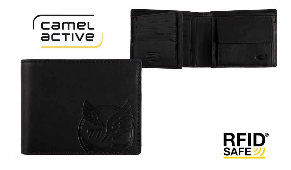 Camel Active Pánská kožená peněženka RFID SAFE černá 280-702-60