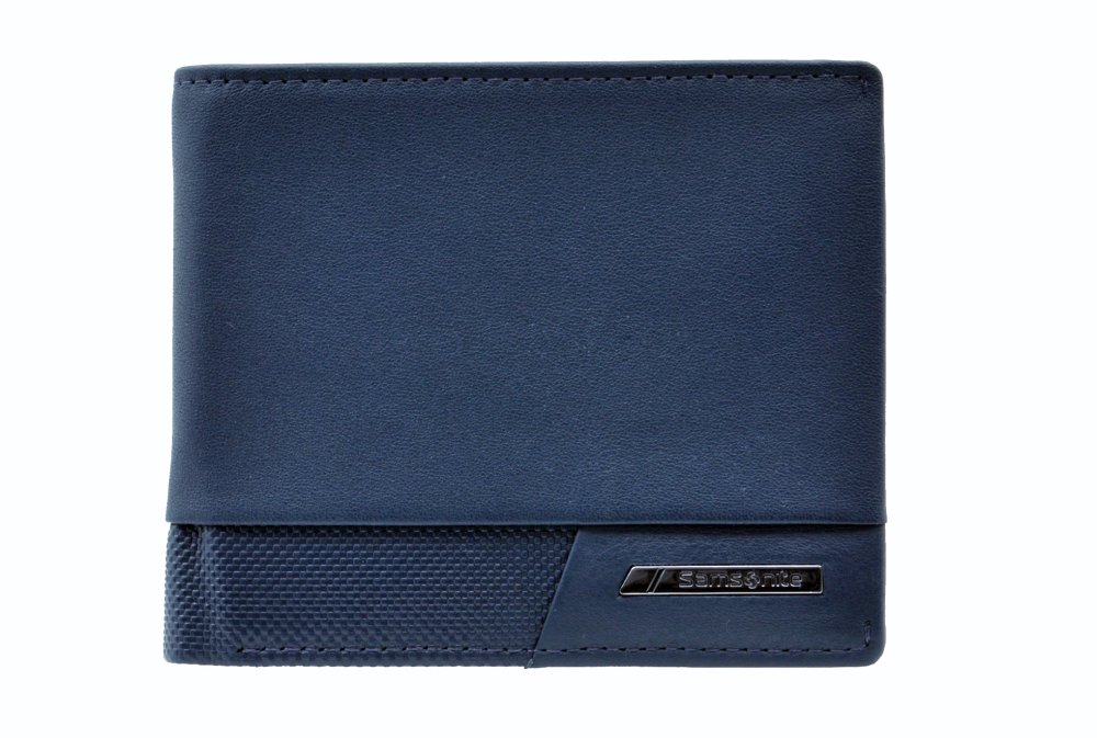 Samsonite pánská kožená malá peněženka bez kapsy na drobné PRO-DLX 6 144549-1615 tmavě modrá