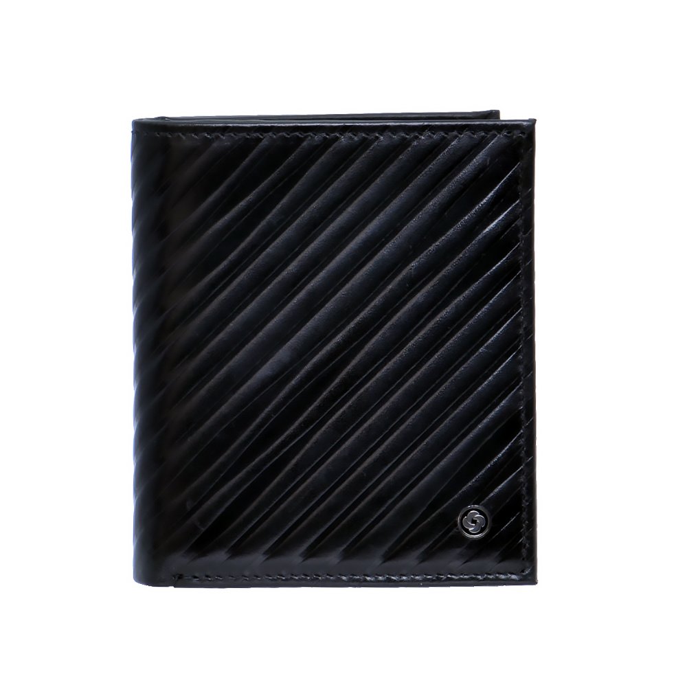 Levně Samsonite Luxusní pánská malá kožená peněženka Refined SLG 155860-1041 černá