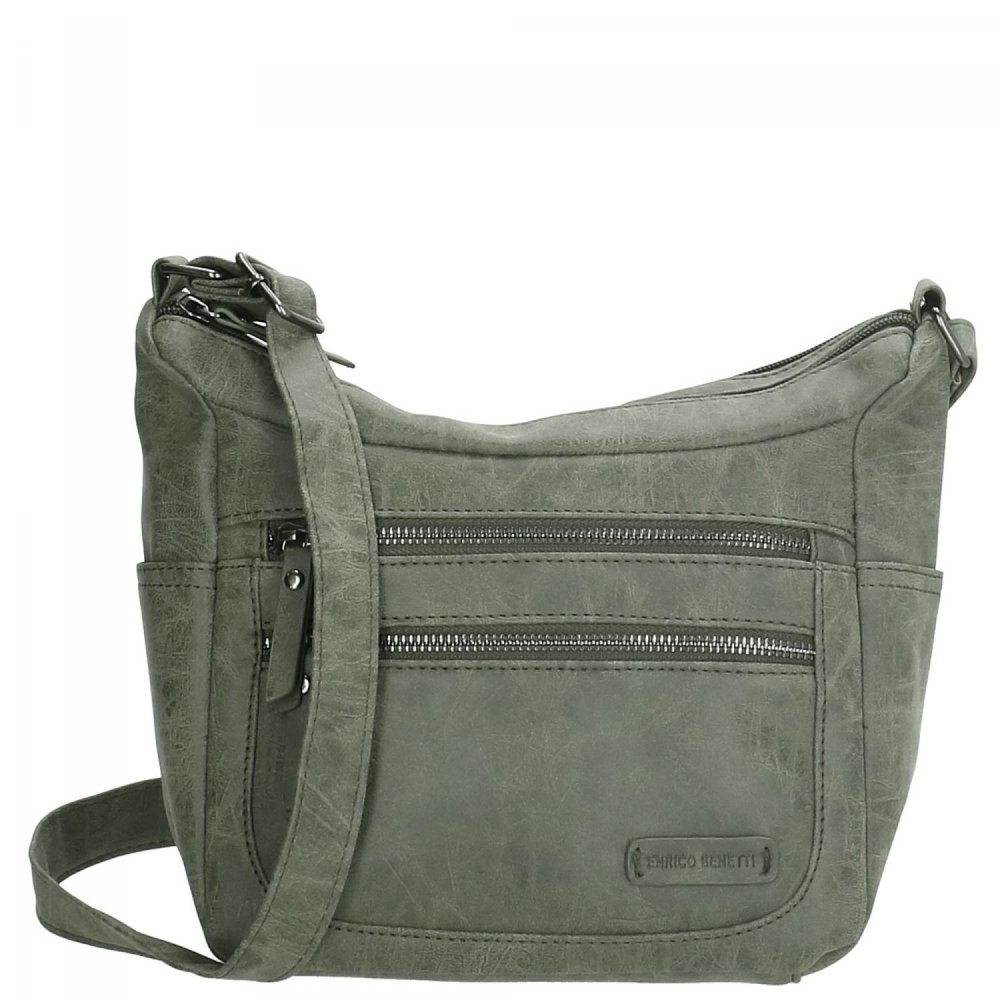 Levně Dámská kabelka přes rameno Enrico Benetti 66343-029 zelená olive