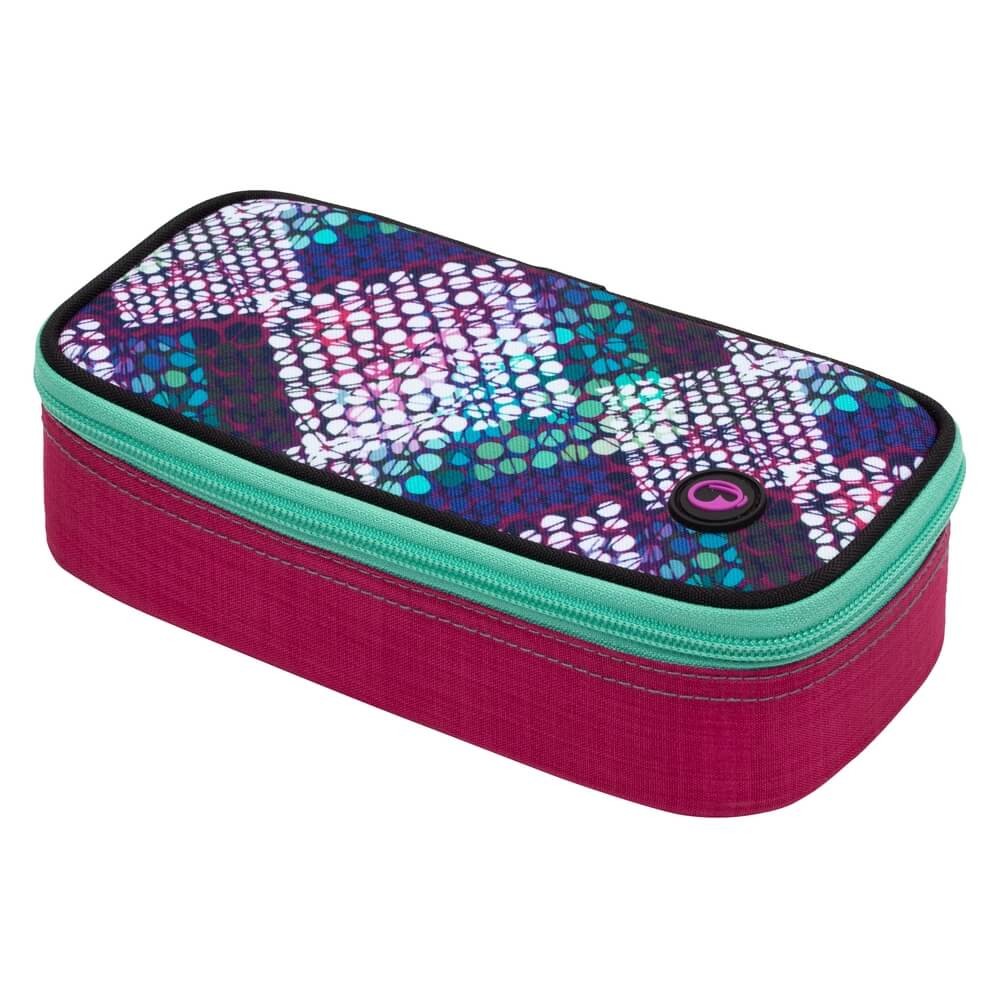 Levně Školní penál BAGMASTER CASE THEORY 20 A PINK/TURQUOISE/WHITE