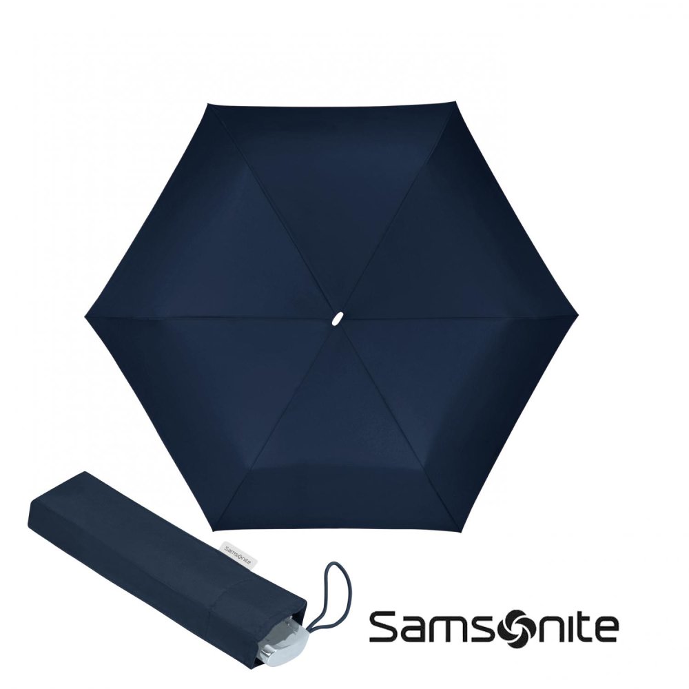 Levně Samsonite RAIN PRO deštník skládací flat 56158-1090 tmavě modrý - poslední kus