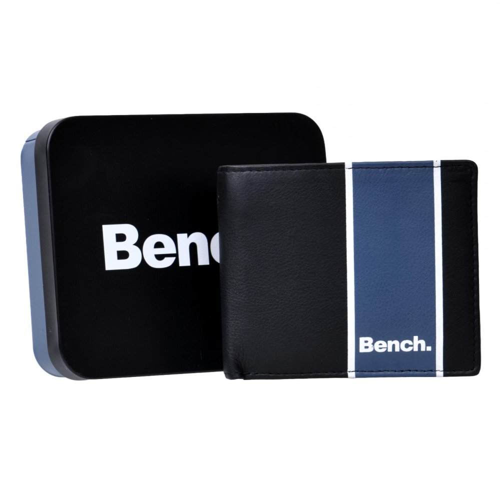 Levně Pánská kožená peněženka Bench černá 92170-4