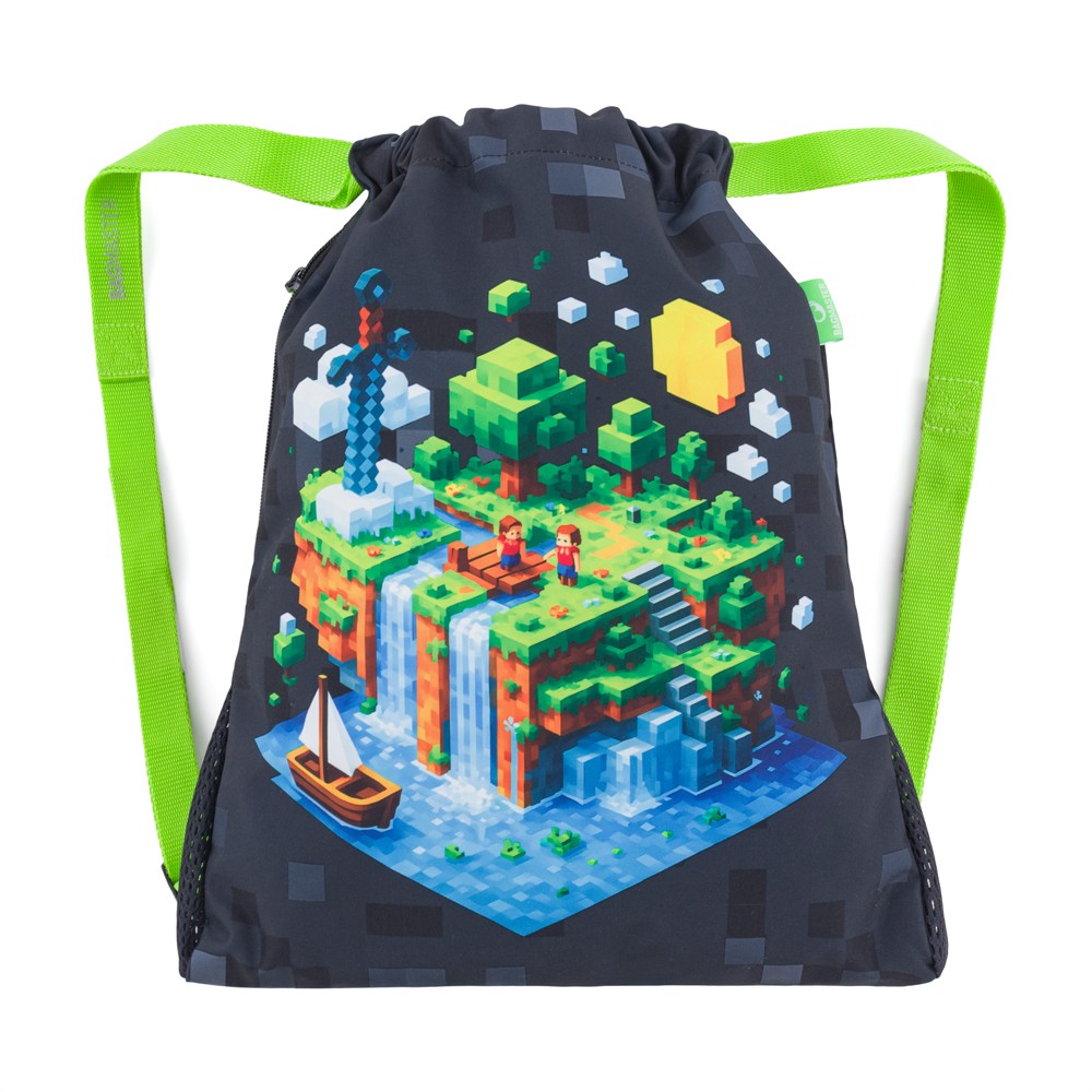 Levně Bagmaster Sportovní sáček na tělocvik CITY BAG ALFA 26 B motiv Minecraft