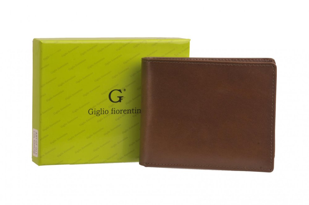 Levně Giglio leather Pánská kožená peněženka GF-013 hnědá