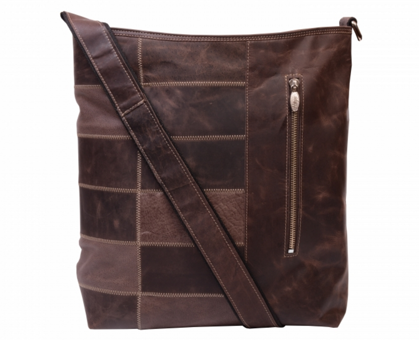 Velká kožená kabelka Hajn 154901.4 hnědá