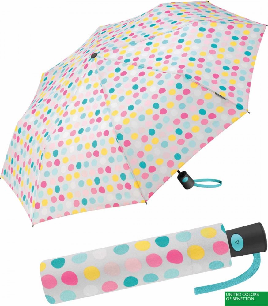 Levně Dámský a dívčí vystřelovací deštník Mini AC Big Dots 56846 šedý